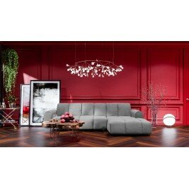Canapé convertible d'angle droit 4 places - ANACAPRI - Gris clair