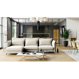 Canapé convertible d'angle droit 3 places VERDURO - Beige