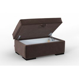 Pouf - DASHA - Marron foncé