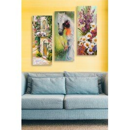 Peinture sur bois (3 pièces) - HOVHANNES - Multicolore