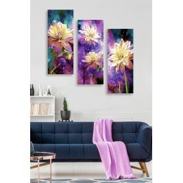 Peinture sur bois (3 pièces) - HOWARD - Multicolore