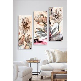 Peinture sur bois (3 pièces) - HOWELL - Multicolore