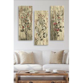 Peinture sur bois (3 pièces) - HOYT - Multicolore