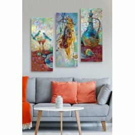 Peinture sur bois (3 pièces) - HRODOHAIDIS - Multicolore
