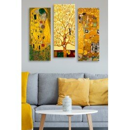 Peinture sur bois (3 pièces) - HUDSON - Multicolore