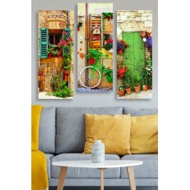 Peinture sur bois (3 pièces) - ILYA - Multicolore